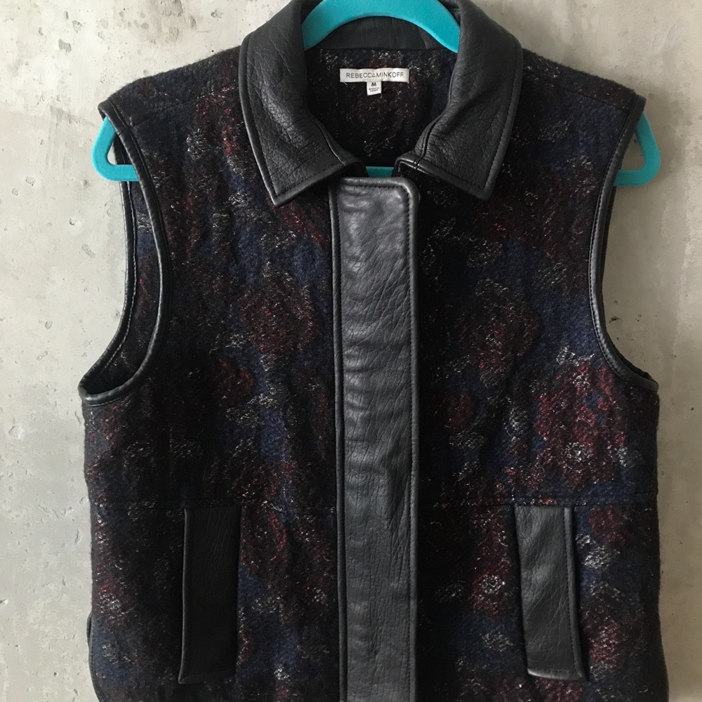 Waller Floral Tapestry Vest W/ Leather Trim - Picture 3 of 11
